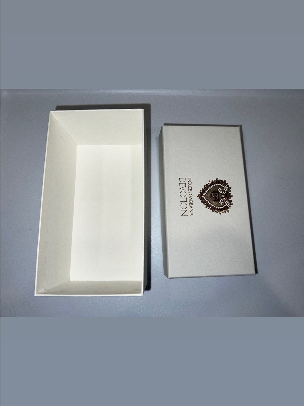 Dolce & Gabbana Devotion Jewelry Box in White with Gold Logo